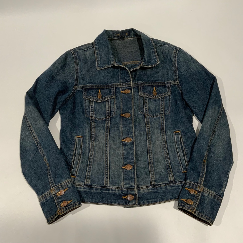J Crew Sz S Denim Jean Trucker Jacket
